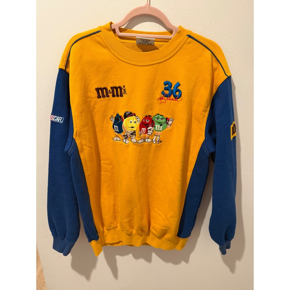 Vintage Chase Authentics Ken Schrader M&M's NASCAR Crewneck Sweatshirt